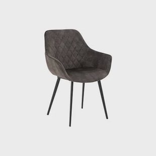 Goossens Eetkamerstoel Ebi - Fluweel met armleuning