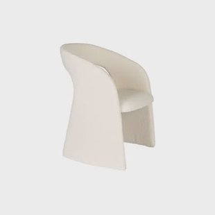 Housecraft Living Maire Stoel| Eetkamerstoel Bouclé Off-White - Beige