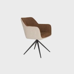 Housecraft Living Daley Eetkamerstoelen Beige|Bruin - Set van 2 Housecraft Living Daley Eetkamerstoelen Beige|Bruin - Set van 2