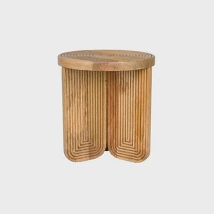 Housecraft Living Maeze Bijzettafel Hout Rond 40 cm - Bruin