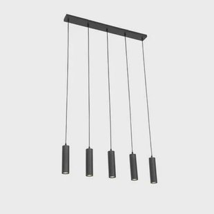 QAZQA Smart hanglamp zwart incl. 5 Wifi GU10 - Jeana