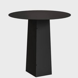 Gorillz Charm Ronde Bijzettafel - 50x50 cm - Metaal Tafeltje -Zwart