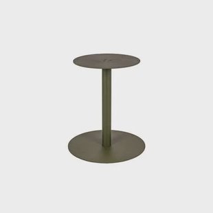 Ronde metalen tafelpoot portland olijfgroen