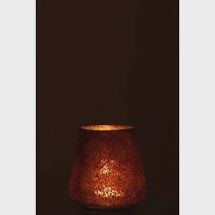 J-Line windlicht Conisch - glas - bruin