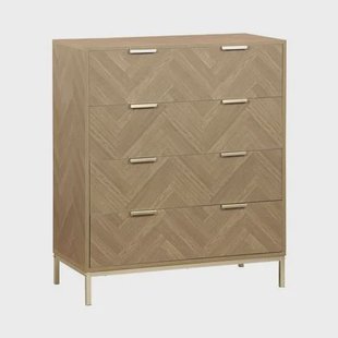 sweeek - Visgraat ladekast, 4 laden