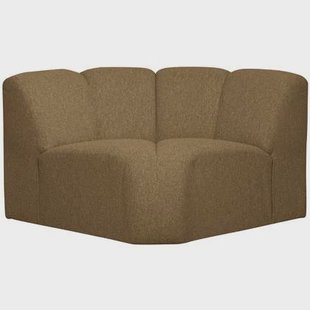 WOOOD Mojo Bank Hoekelement - Bouclé - Geel|Bruin Melange - 75x68x77