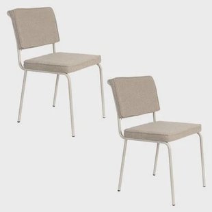 Zuiver Buddy Eetkamerstoelen Beige - Set van 2 Zuiver Buddy Eetkamerstoelen Beige - Set van 2