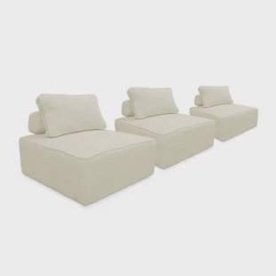 sweeek - Chaise voor modulaire bank in ribfluweel (set van 3) sweeek - Chaise voor modulaire bank in ribfluweel (set van 3)