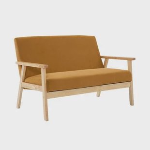 sweeek - 2-zitsbank, ribfluweel, houten poten