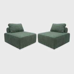 sweeek - Fauteuils corduroy 1 zitplaats (set van 2)