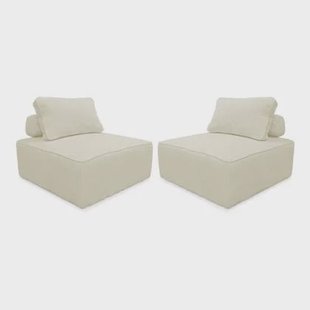 sweeek - Fauteuils corduroy 1 zitplaats (set van 2)
