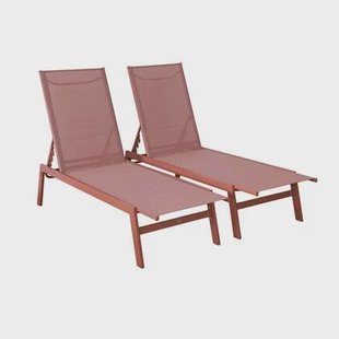 sweeek - Ligstoelen met meerdere posities textileen en metaal (set van