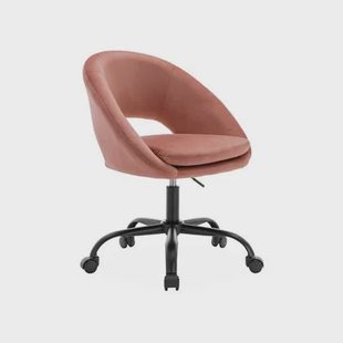 sweeek - Bureaustoel met velours bekleding en metalen wielen sweeek - Bureaustoel met velours bekleding en metalen wielen