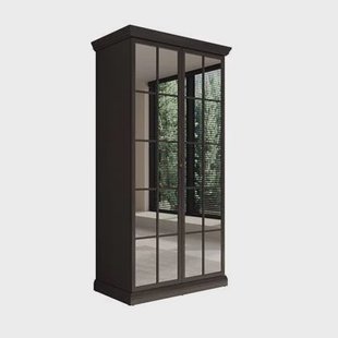 Meubella Kledingkast Leroy - Zwart eiken - 102 cm - Met spiegel Meubella Kledingkast Leroy - Zwart eiken - 102 cm - Met spiegel