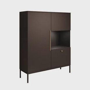 Meubella - Vitrinekast Lagos - Zwart - 120 cm