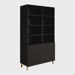 Meubella Boekenkast Palamos - Mat zwart - 100 cm Meubella Boekenkast Palamos - Mat zwart - 100 cm