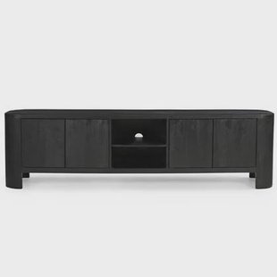 Giga Meubel - Tv-Meubel Zwart Mangohout - 4-Deuren - 200cm - Mitchel