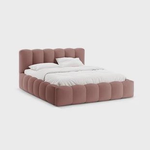Micadoni Lupine Bedframe met Opbergruimte 200 x 200 cm - Donkerroze