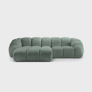 Micadoni Diana 3-zits Hoekbank met Chaise Longue Links - Mintgroen