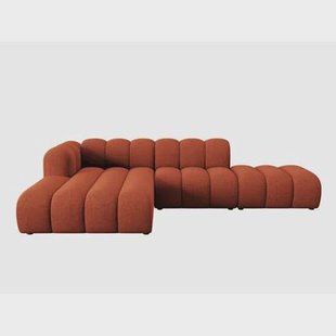 Micadoni Lupine 5-zits Hoekbank met Chaise Longue Open Links - Chenille - Terra