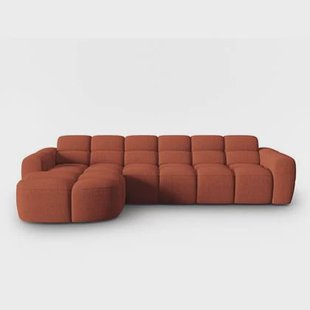Micadoni Lisa Hoekbank met Chaise Longue Links - Koraal