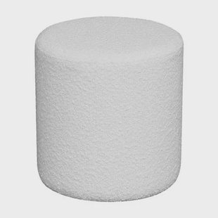 Artichok Jip Ronde Poef Bouclé Stof Ø 34 x 36 cm - Wit