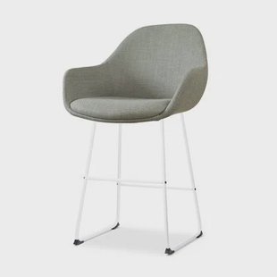 Nolon Nino-Mae Barkruk Saliegroen - met Armleuning - Wit - 65 cm