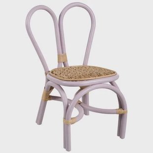 Beliani - DESIMI - Kinderstoel - Paars - Rotan Beliani - DESIMI - Kinderstoel - Paars - Rotan