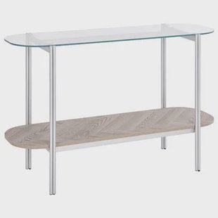 Beliani - LOVELL - Sidetable - Lichtbruin|Zilver - Hout