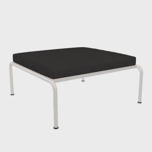 Houe Avon Ottoman voetenbank frame wit stof Char