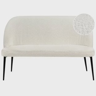 Beliani - OSBY - Tweezitsbank - Wit - Bouclé Beliani - OSBY - Tweezitsbank - Wit - Bouclé