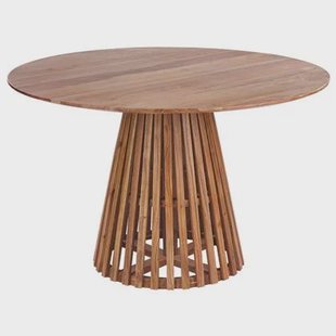 Beliani - MESILLA - Ronde eettafel - Donkerhout - 120 cm - Acaciahout