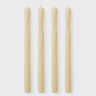 Audo Copenhagen Twist Tapered kaarsen H30 set van 4 Ivory