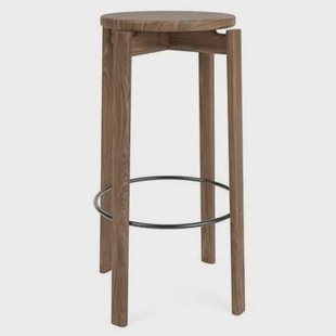 Audo Copenhagen Passage barkruk H75 walnoot|zwart