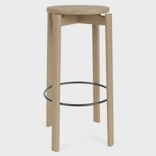 Audo Copenhagen Passage barkruk H75 naturel eiken|zwart