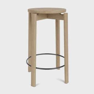 Audo Copenhagen Passage barkruk H65 naturel eiken|zwart