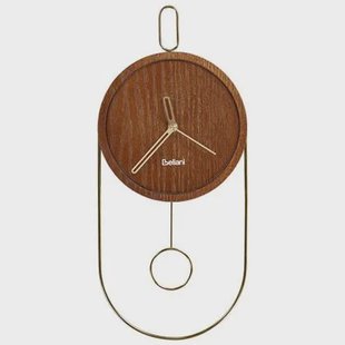 Beliani - SIERRE - Wandklok - Donkerbruin - MDF