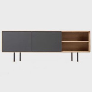 Fina dressoir tv-meubel 180x45 naturel|zwart