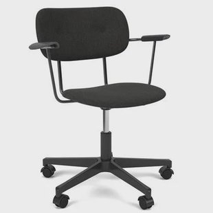 Audo Copenhagen Co Task bureaustoel Re-wool 0198 zwart eiken|zwart