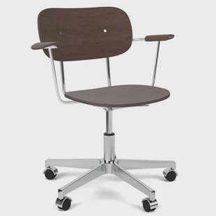 Audo Copenhagen Co Task bureaustoel donker eiken|aluminium