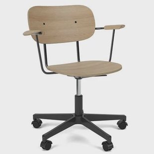 Audo Copenhagen Co Task bureaustoel naturel eiken|zwart