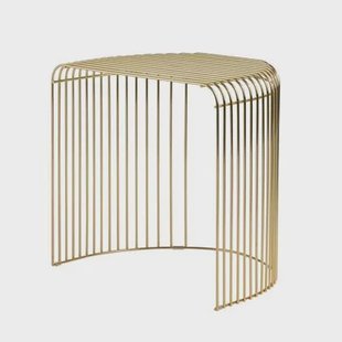 Curva bijzettafel goud