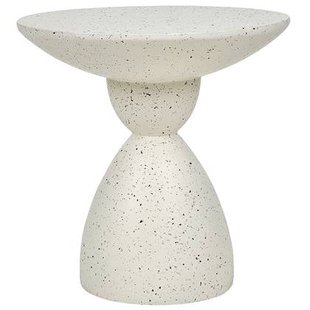 Beliani - CAFFI - Bijzettafel - Gebroken wit - Lichtbeton Beliani - CAFFI - Bijzettafel - Gebroken wit - Lichtbeton