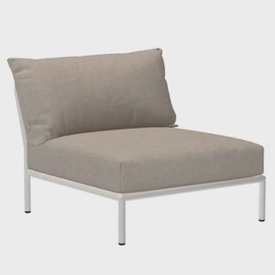 Houe Level2 fauteuil frame wit stof Ash