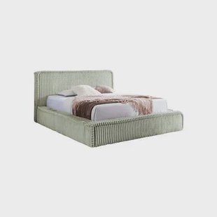 by fonQ Ruffle Bedframe - 200 x 200 cm - Beige