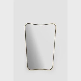 Sissy-Boy Kleine goudkleurige hangspiegel met brass omlijsting Sissy-Boy Kleine goudkleurige hangspiegel met brass omlijsting