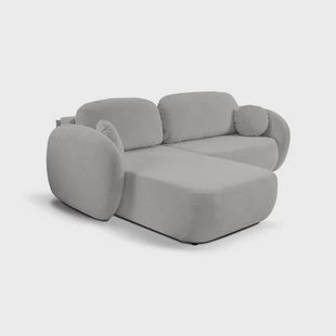 by fonQ Orin Hoekbank Links met Slaapfunctie - Chenille - Grijs