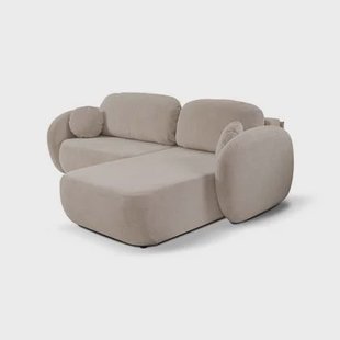 by fonQ Orin Hoekbank Rechts met Slaapfunctie - Chenille - Bruin