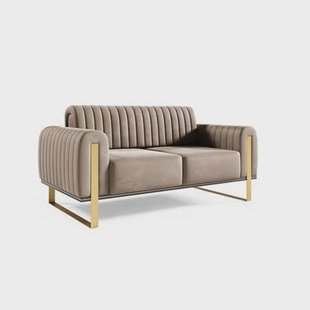 by fonQ Elite 2-zitsbank - Fluweel - Beige