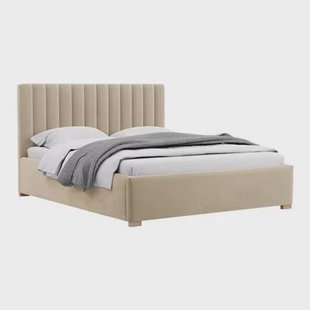 by fonQ Mara Tweepersoonsbed met Opbergruimte 180 x 200 cm - Fluweel / Crème